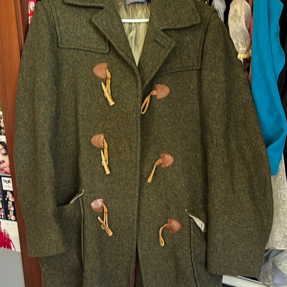 Pendleton Green Classic Wool Pea Coat - image 1